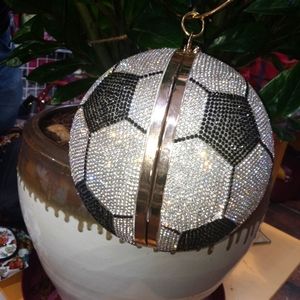 Soccer Ball Bling Handbag (Round)